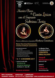 Master Class canto lirico Scuola Famous